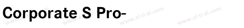 Corporate S Pro字体转换